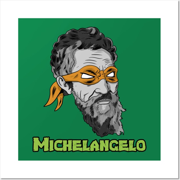 Michelangelo Wall Art by Black Snow Comics